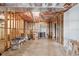 Unfinished basement area with exposed wooden framing and visible insulation, offering potential for customization at 922 Florence Rd, Douglasville, GA 30134