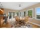 Charming dining area adjacent to the kitchen features lots of light and great views at 922 Florence Rd, Douglasville, GA 30134