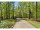 Long driveway leading to the home, surrounded by mature trees and well-maintained landscaping at 922 Florence Rd, Douglasville, GA 30134