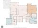First floor plan featuring kitchen, living room, dining area, Primary bedroom and bath, foyer and office at 922 Florence Rd, Douglasville, GA 30134