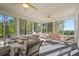Enclosed sunroom filled with light, surrounded by natural views at 922 Florence Rd, Douglasville, GA 30134