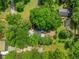 Aerial view of a private home nestled among lush trees, surrounded by beautiful landscaping and a tranquil setting at 1492 Frazier Rd, Decatur, GA 30033