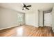 Comfortable bedroom with closet, ceiling fan, and ample natural light at 2685 Harrington Dr, Decatur, GA 30033