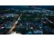 Night aerial view showing the house, neighborhood, Krog Street, and the Atlanta Beltline Eastside Trail at 94 Hogue Ne St, Atlanta, GA 30312