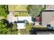 Aerial view of the property showcasing the custom wooden structure and surrounding landscape at 94 Hogue Ne St, Atlanta, GA 30312