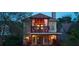 Two story back deck, with pergola, lighting, and outdoor seating at 94 Hogue Ne St, Atlanta, GA 30312