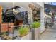 Outdoor dining area featuring planters and seating, part of a local business at 1026 Reeder Cir, Atlanta, GA 30306