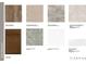 A collage showcasing a variety of interior design selections, including flooring, countertops, and cabinets at 1714 Fawlocke Run, Loganville, GA 30052