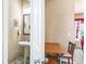 Efficient half-bathroom with pedestal sink and nearby desk area at 635 Crosswinds Cir, Marietta, GA 30008