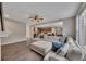 Spacious living room showing an open floor plan to kitchen and dining area at 162 Greenbrier Way, Canton, GA 30114