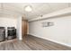 Basement area featuring stainless steel washer/dryer and wood-look floors at 4065 Maxanne Nw Dr, Kennesaw, GA 30144
