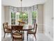 Bright breakfast nook with bay window, pendant lighting, and table for four at 1824 Mallard Lake Dr, Marietta, GA 30068