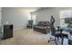 Bedroom featuring two windows, carpet flooring and comfortable furniture at 120 Park Village Dr, Canton, GA 30114
