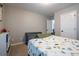 Cozy bedroom with a comfortable bed, soft carpet, and a simple yet inviting decor at 120 Park Village Dr, Canton, GA 30114