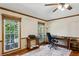 Bright office with two large windows, hardwood floors, and classic trim work at 190 Ward Rd, Ellenwood, GA 30294