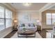 Cozy living room with large windows, hardwood floors, and elegant decor at 3049 Ivy Crossing Dr, Buford, GA 30519