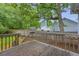 Wooden deck overlooking backyard and fencing at 865 Turner Dr, Lawrenceville, GA 30046