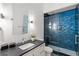 Modern bathroom featuring a sleek vanity, elegant fixtures, and a stylish glass-enclosed shower at 5260 Long Island Nw Dr, Atlanta, GA 30327