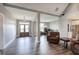 Inviting entryway with wood floors that leads to a living space and office area at 613 Nebo Rd, Dallas, GA 30157