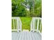 Backyard view from a staircase and porch at 8 Dixie Dr, Stockbridge, GA 30281