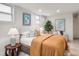 A modern bedroom features neutral paint, recessed lighting, and ample natural light at 1866 Wildwood Ne Pl, Atlanta, GA 30324