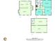 Detailed floor plan showcasing the layout of the three-story house and room dimensions at 2994 Cathy Ann Nw Ct, Acworth, GA 30101