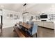 Open concept featuring dining area leading to the kitchen and living room at 837 Porches Way, Dacula, GA 30019