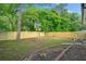 Large, partially-fenced backyard with lush greenery, offering privacy and outdoor space at 130 Oakcliff Court, Atlanta, GA 30331
