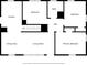Detailed floor plan of the home's layout, showing the locations of living room, bedrooms, kitchen, and bath at 130 Oakcliff Court, Atlanta, GA 30331