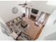 Aerial view of the living room showcasing the layout and high ceilings at 230 Wild Barley Way, Loganville, GA 30052