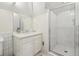 Bathroom with a white vanity and walk-in shower at 5010 Heardmont Trace Rd, Cumming, GA 30028