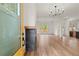 Bright living room featuring a modern fireplace, hardwood floors, and an open floor plan at 779-B Lynwood Se St, Atlanta, GA 30312