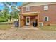 This is a side view of the rear entrance and covered porch area at 115 Pine Tree Dr, Fayetteville, GA 30214