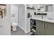 Updated bathroom features a shower, modern vanity, and neutral color scheme at 115 Pine Tree Dr, Fayetteville, GA 30214