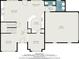 First floor plan with kitchen, living and dining rooms, foyer, breakfast nook, and garage at 2118 Sableshire Se Way, Conyers, GA 30013