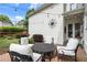 Charming backyard featuring a string of lights, patio, and garden at 215 Scott Xing, Roswell, GA 30076