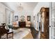Elegant home office with natural light, French doors, and decorative furnishings at 215 Scott Xing, Roswell, GA 30076