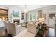 Elegant living room with fireplace, built-in bookshelves, and large windows at 215 Scott Xing, Roswell, GA 30076