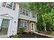 Attractive townhouse exterior with brick accents, blue shutters, and landscaped front yard at 3618 Berkeley Ct # Iv-A, Duluth, GA 30096