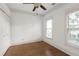 Bright bedroom with wood floors and two windows that provide natural light at 604 Mead Se St, Atlanta, GA 30312