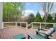 Enjoy this well-maintained wooden deck with a charming view of the lush greenery at 7010 Beloit Pl, Roswell, GA 30075