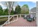 Relax on this spacious deck with rocking chairs and enjoy the serene backyard view at 7010 Beloit Pl, Roswell, GA 30075