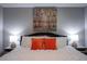 Inviting bedroom featuring a comfortable bed with stylish lighting and decor at 111 John Christopher Dr, Alpharetta, GA 30009