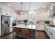 Modern kitchen with stainless steel appliances, a central island with seating, and ample counter space at 2467 Davis Se Dr, Smyrna, GA 30080