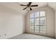 Bedroom featuring a ceiling fan, large window, and neutral carpet at 5510 Conway Dr, Marietta, GA 30068