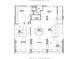 Detailed first-floor floorplan layout of the house showing kitchen, living room, dining room and bathrooms at 147 15Th Ne St # 16C, Atlanta, GA 30309