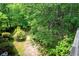 Green backyard with a view of the surrounding trees at 174 Cannon Pl, Dallas, GA 30157