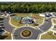 Aerial view of community amenities including pool, tennis court, and clubhouse at 3747 Silvery Way, Powder Springs, GA 30127