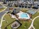 Aerial view of community amenities including playground, tennis court, and pool at 3747 Silvery Way, Powder Springs, GA 30127