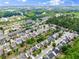 An aerial shot showcases the home and lush community landscaping from above, with tree-lined streets at 3940 Village Estates Ct, Cumming, GA 30040